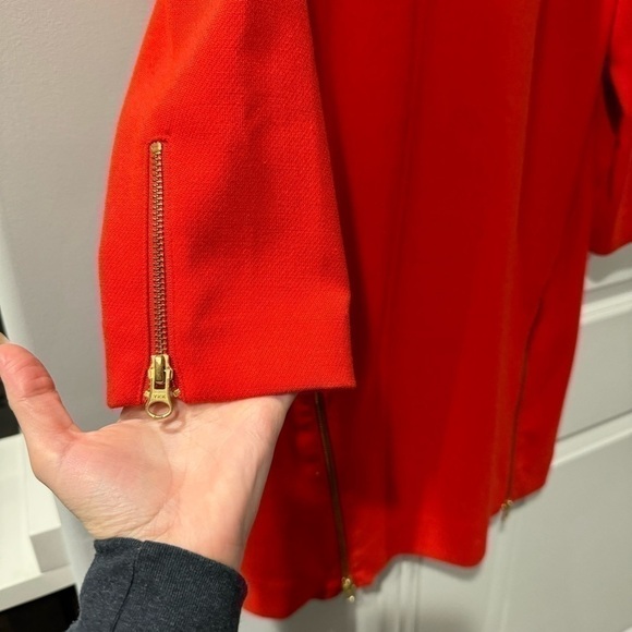 J Crew Electric Red Double Zipper Shift Dress - Picture 3 of 7